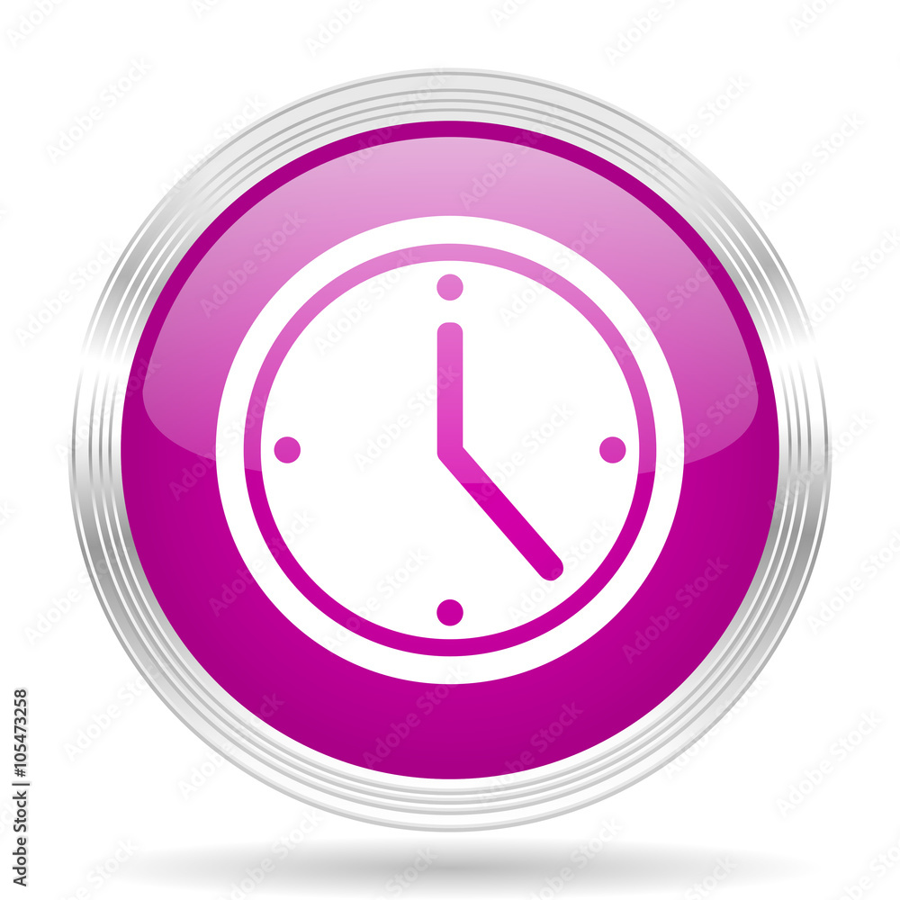Poster time pink modern web design glossy circle icon