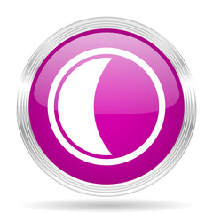 moon pink modern web design glossy circle icon