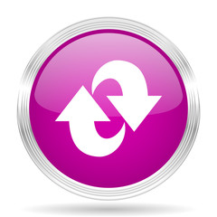 rotation pink modern web design glossy circle icon