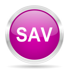 sav pink modern web design glossy circle icon