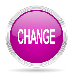 change pink modern web design glossy circle icon