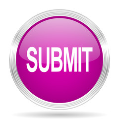 submit pink modern web design glossy circle icon