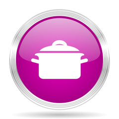 cook pink modern web design glossy circle icon