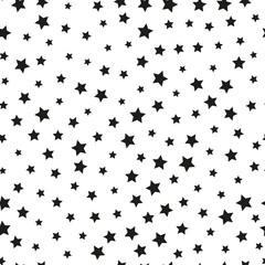 Repeating background from stars. Seamless pattern.