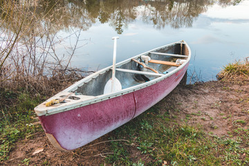 Red Canoe Boat