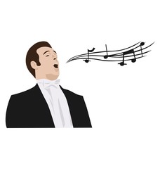 man singing opera