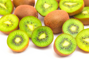 Vibrant kiwi fruit close up.