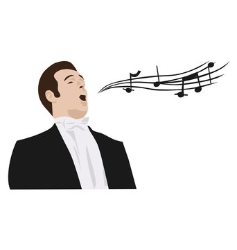 man singing opera