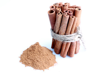 Cinnamon sticks and powder