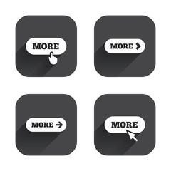 More with cursor pointer icon. Details symbols.