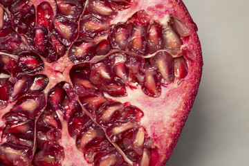 Close up of Pomegranate Half
