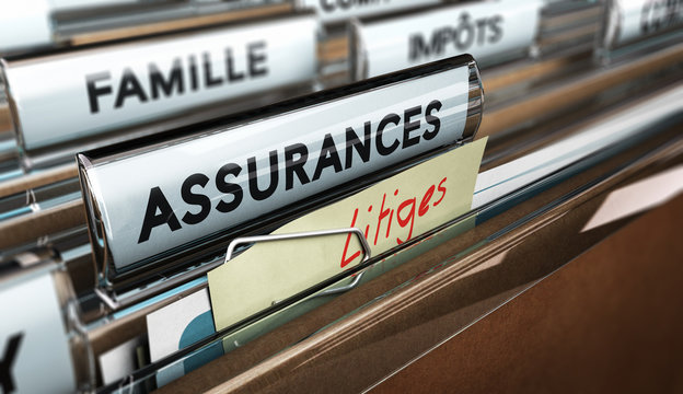 Dossier litiges ou contentieux d'assurance, image 3D