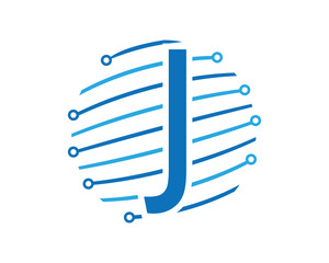 J tech global letter logo