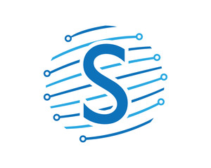 S tech global letter logo
