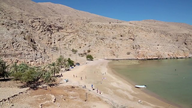 Sultanate of Oman, Musandam, Gulf of Oman, ancient Village of Haffa. Oman - arab country in southeastern coast of the Arabian Peninsula. Musandam - governorate of Oman, located on Musandam peninsula