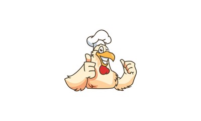 Chef Chicken Logo Mascot