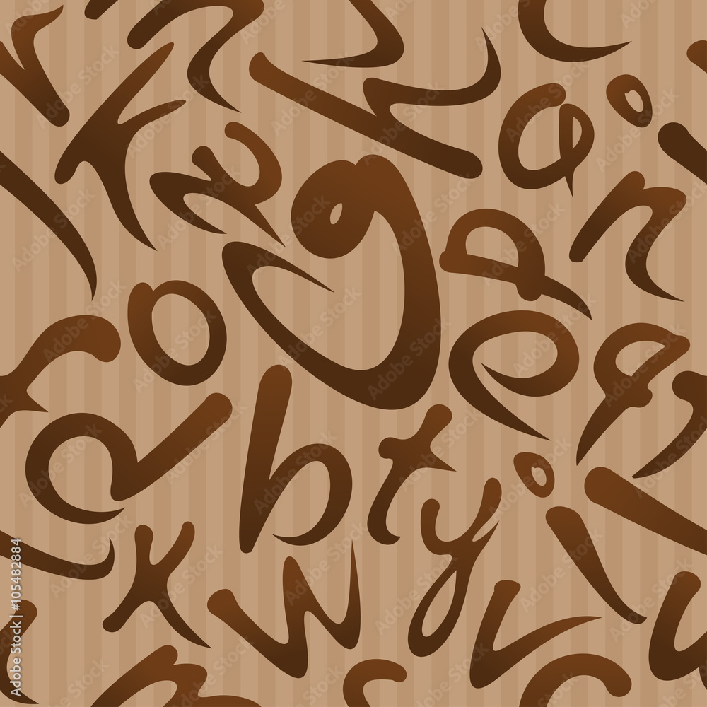 Fototapete seamless texture made up of letters. seamless pattern with alphabet. vector seamless pattern