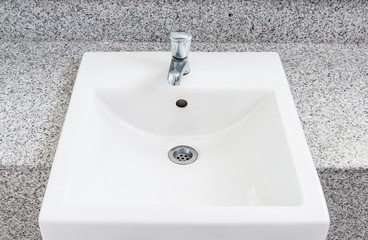 White clean basin