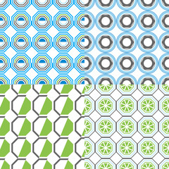 Set of seamless geometric pattern