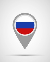 Russia flag location