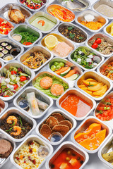 Food in the containers 