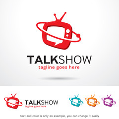 Talk Show Logo Template Design Vector