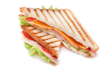 Sandwich with ham and cheese