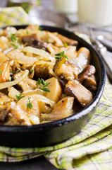 Cooked wild mushrooms