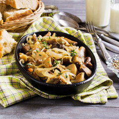 Cooked wild mushrooms