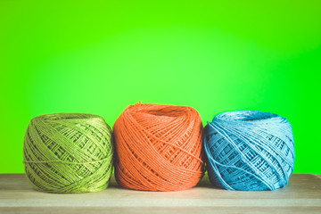 colorful yarn with filter effect retro vintage style