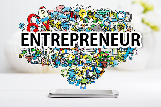 Entrepreneur concept with smartphone
