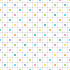 Seamless Background #Polka Dots, Check Pattern, Colorful 