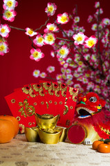 Chinese new year decorations, miniature dancing lion