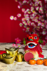 Chinese new year decorations, miniature dancing lion