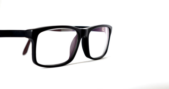 Lunettes, fond blanc