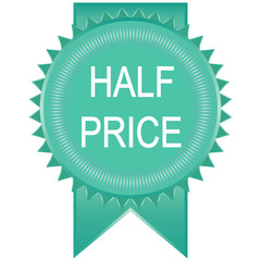 half price sign