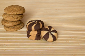 chocolate chip cookies and oatmeal cookies