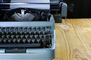 Fototapeta na wymiar retro typewriter letter