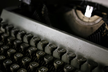 retro typewriter letter