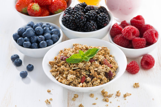 delicious and healthy breakfast with berries