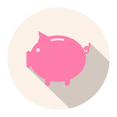 Piggy bank vector illustration.