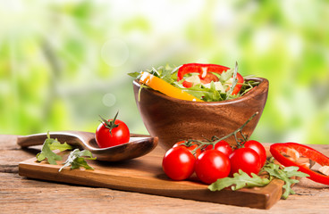 Fresh salad with vegetable