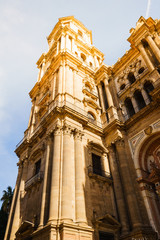 View of Malaga cathedral, Spain