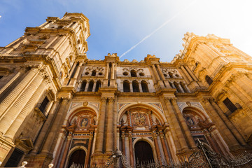 View of Malaga cathedral, Spain