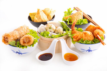 assorted asian food