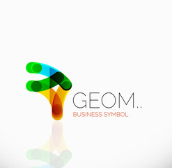 Logo, linear abstract geometric icon