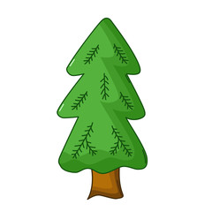 Spruce tree icon, cartoon style