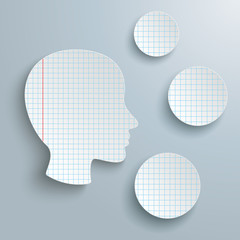 Human Head Checked Paper 3 Circles