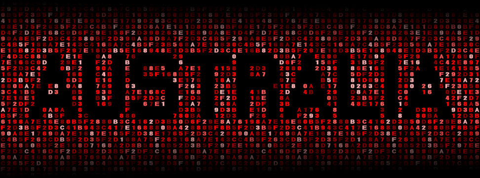 Australia text on hex code illustration