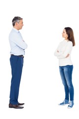 Couple arguing while standing